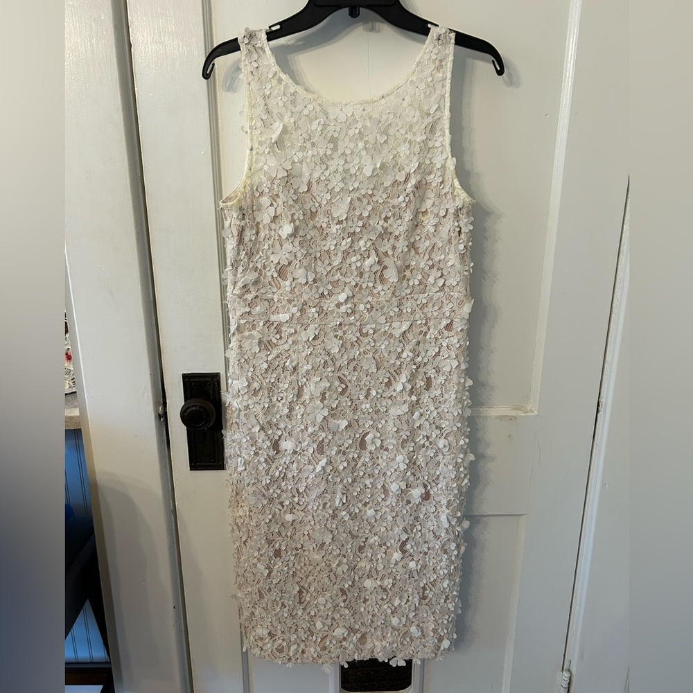 Eliza J Floral Appliqué ALine Dress Bridal Shower